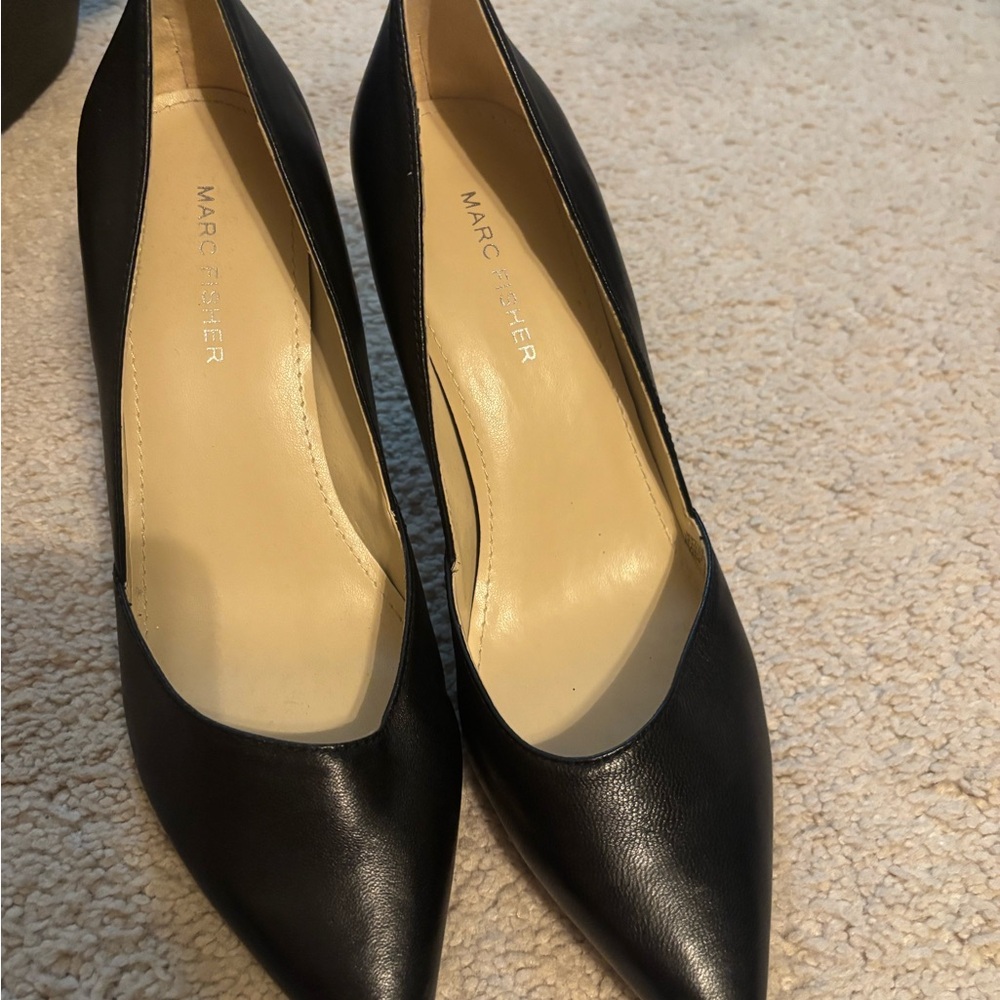Marc Fisher Black Leather Heels